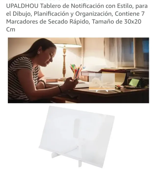 Tablero de Notificaciones LED UPALDHOU 30x20cm -