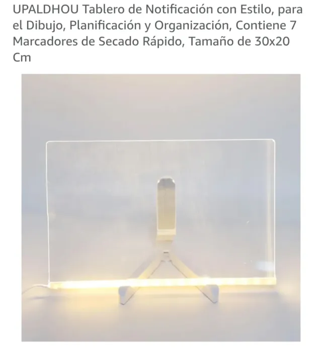 Tablero de Notificaciones LED UPALDHOU 30x20cm -