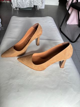 Zapatos tacón Ana Saenz Calzados piel beige