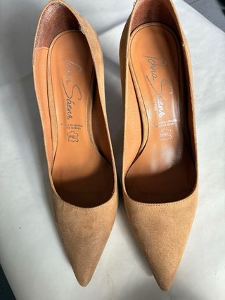 Zapatos tacón Ana Saenz Calzados piel beige