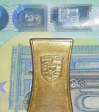Pinza Billetes Porsche Maciza Oro 18k