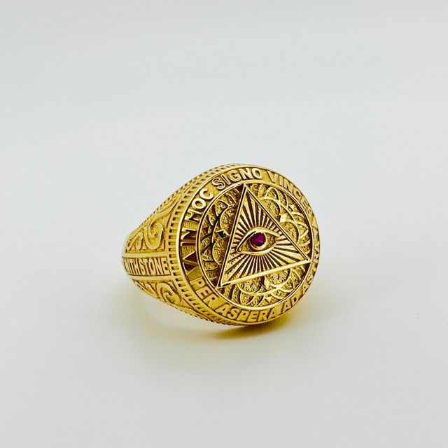 SELO REDONDO ILLUMINATI. Oco. Ouro 18k.