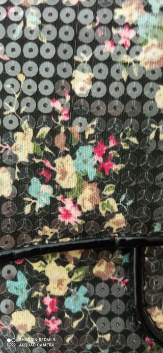 Bolso lentejuelas floral cadena