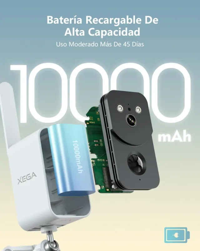 Cámara Vigilancia 4G LTE XEGA SIM 10000mAh