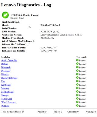 Lenovo ThinkPad T14 G1 i5 vPRO 10 Gen 16RAM SSD512