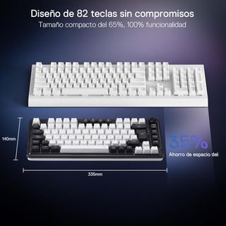 Teclado Mecánico RGB Redragon Negro/Blanco