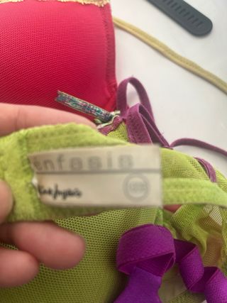 Lote 3  sujetadores el verde y rojo marca énfasis 