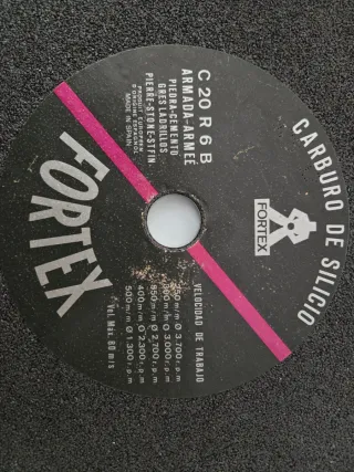 Lote de 3 Discos de Corte Carburo Silicio Fortex C