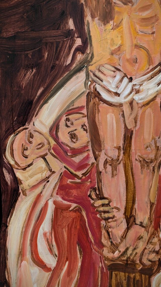 Llopis Beltrá óleo Cristo crucificado gran formato