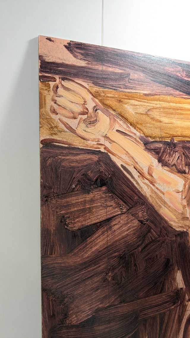 Llopis Beltrá óleo Cristo crucificado gran formato