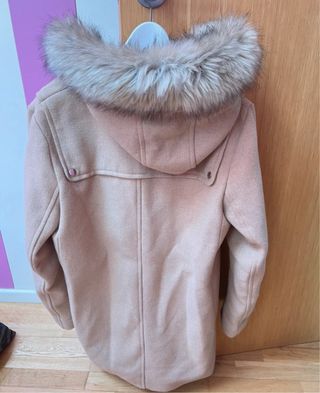 Abrigo paño beige talla XL