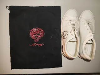 Zapatillas Ed Hardy 13 Skull Cuero Blanco T45