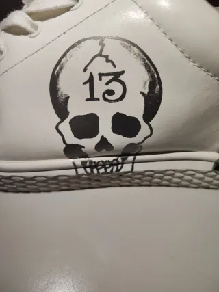 Zapatillas Ed Hardy 13 Skull Cuero Blanco T45