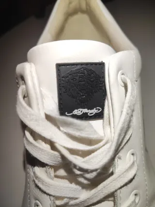 Zapatillas Ed Hardy 13 Skull Cuero Blanco T45