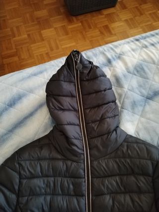 Giubbotto donna grigio con cappuccio