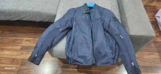 Chaqueta de moto azul