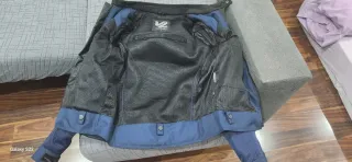 Chaqueta de moto azul