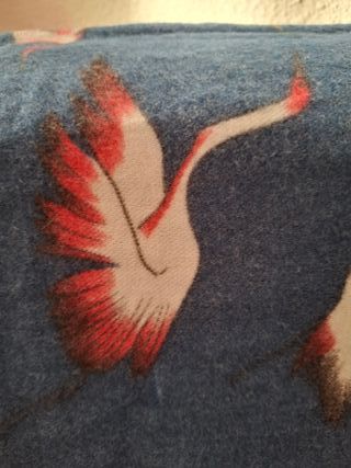Pañuelo Fular Bufanda Azul con Grullas