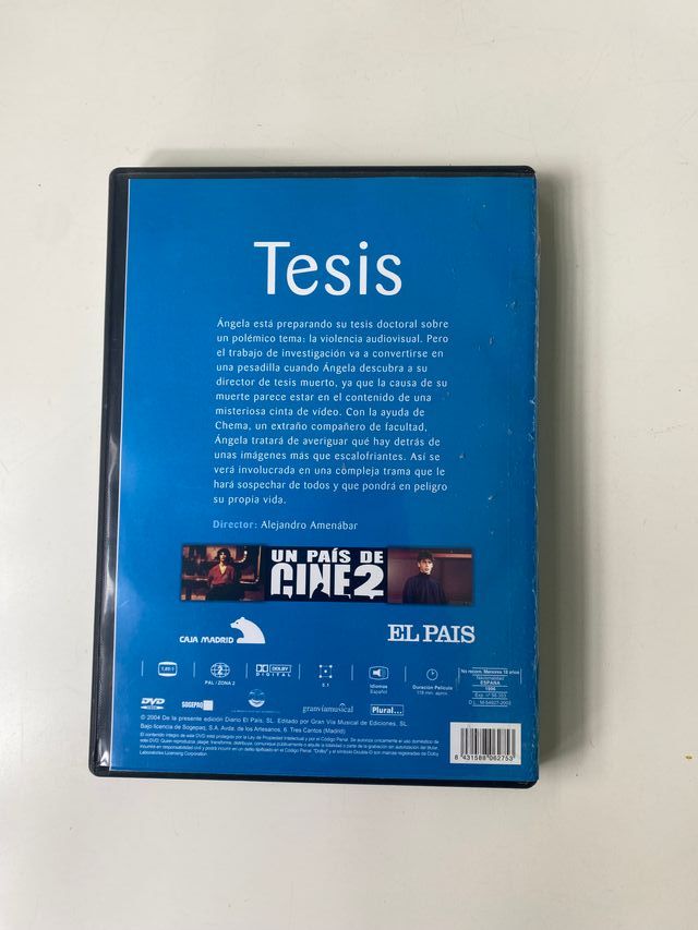 DVD Tesis (1996) - Terror/Thriller Español