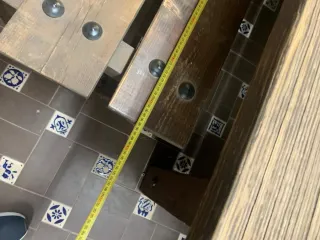Mesa Rústica Pino Macizo con Bancos y Sillas