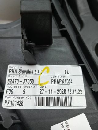ELEVALUNAS DELANTERO IZQUIERDO KIA XCEED