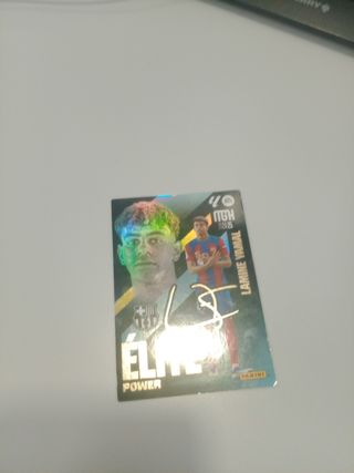 Cromo Lamine Yamal Firmado Elite Power Megacrack