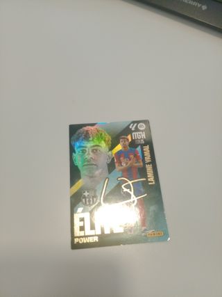Cromo Lamine Yamal Firmado Elite Power Megacrack