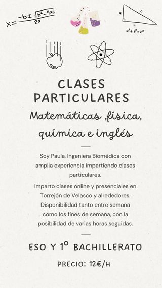 Clases Particulares ESO y 1 Bachillerato