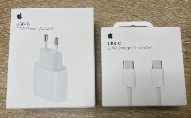 Cargador Apple USB-C 20W y Cable 60W
