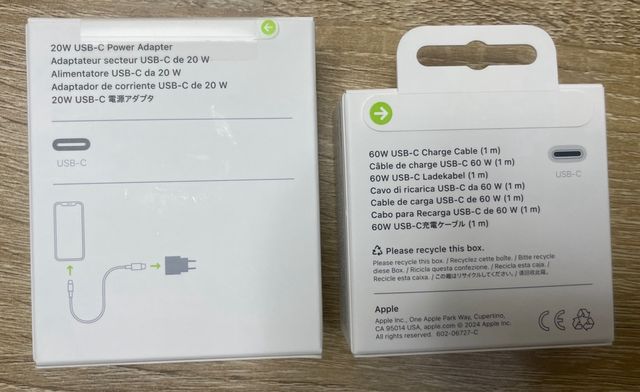 Cargador Apple USB-C 20W y Cable 60W