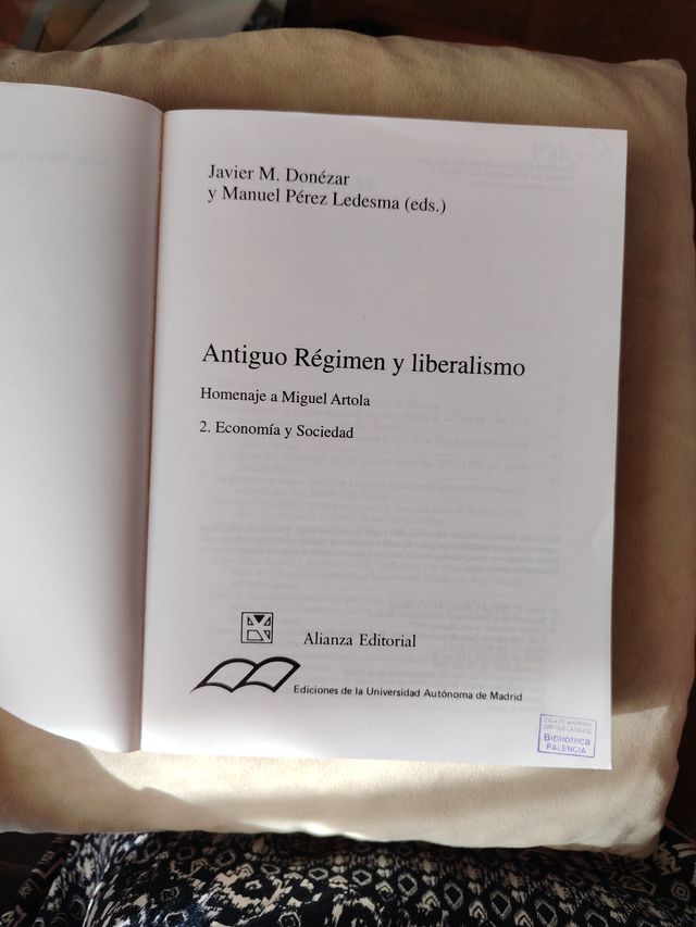 Antiguo régimen y liberalismo homenaje a Miguel...