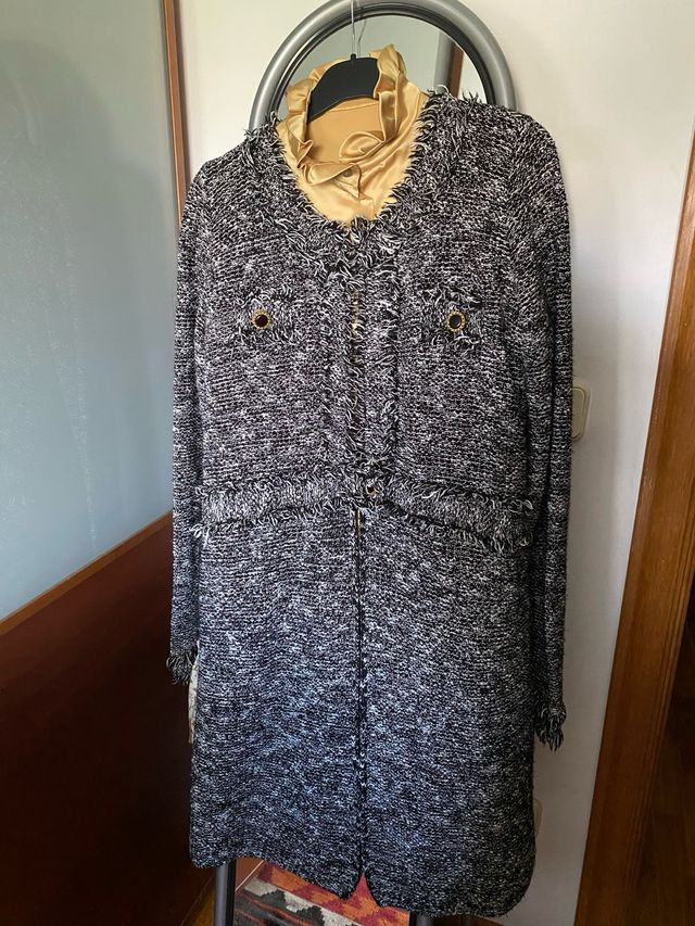 Abrigo/Vestido de punto estilo Chanel