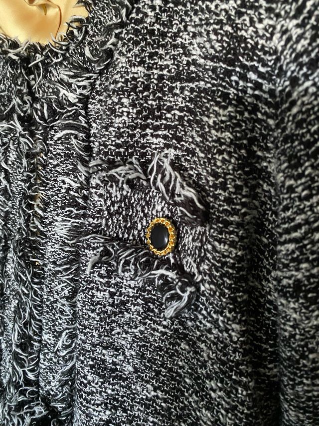 Abrigo/Vestido de punto estilo Chanel