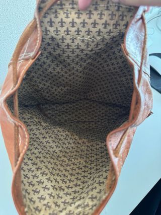 Mochila de cuero natural