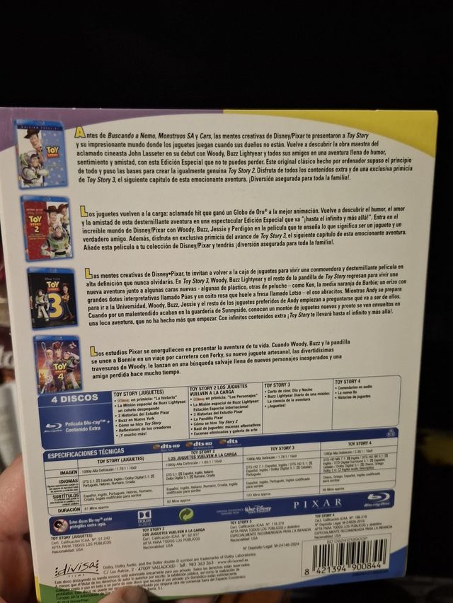 Pack Toy Story 1-4 Blu-ray Español