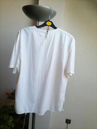 Blusa marinera blanca fluida