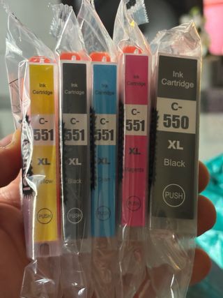 Pack 5 Cartuchos Tinta C-551 y C-550 XL 