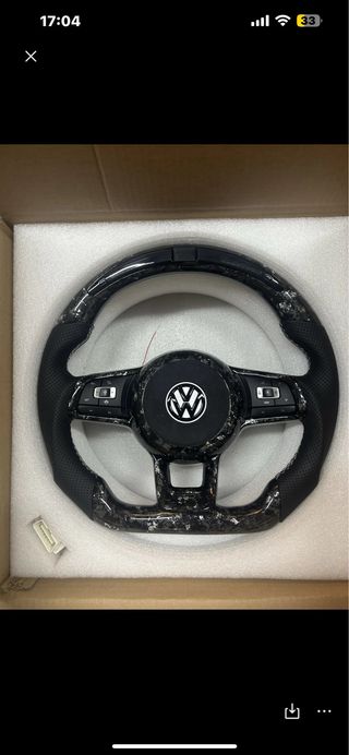 Volante Golf MK7 MK8 Carbono Dorado