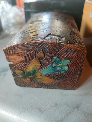 Lotto 3 scatole legno vintage