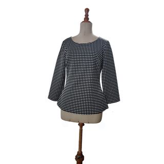 Armani Jeans/ Top entallado cuadros vichy M