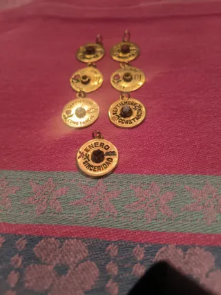 Lote Medallas Chapadas Oro Meses Zodiaco