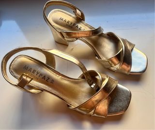 Sandalias Marypaz doradas mujer talla 39