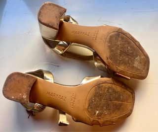 Sandalias Marypaz doradas mujer talla 39