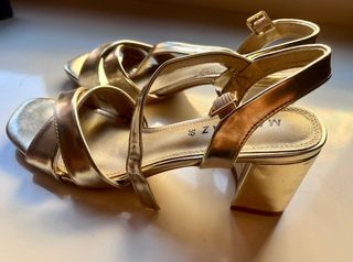 Sandalias Marypaz doradas mujer talla 39