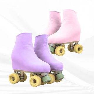 Fundas para patines lila y rosa