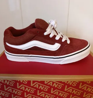 Zapatillas Vans Rojas y Blancas