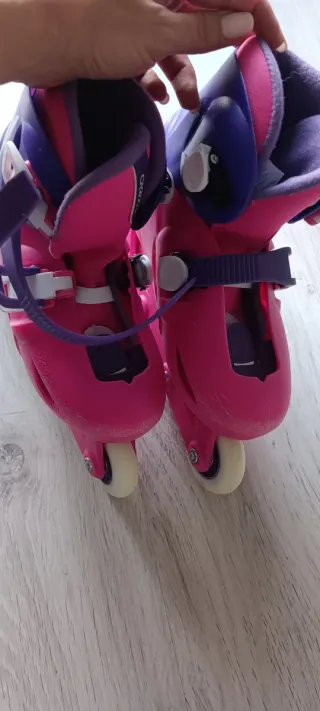Patines extensibles niña rosa y morado
