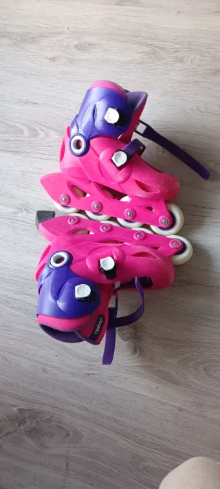 Patines extensibles niña rosa y morado