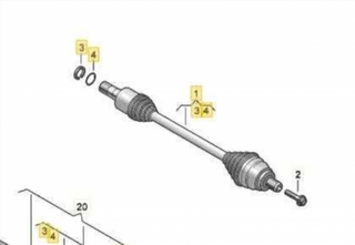 TRANSMISION DELANTERA IZQUIERDA SEAT LEON D