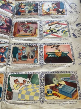 Álbum cromos antiguos Pinocho